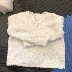 lululemon wool whenever crew, white. size8